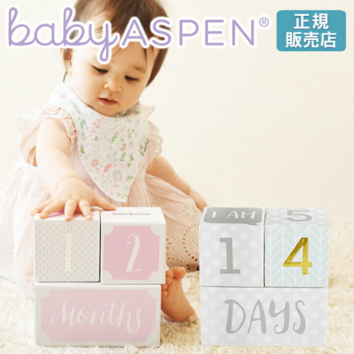楽天市場 ベビーアスペン マイルストーン エイジブロック Baby Aspen ベビーシャワー 出産祝い 女の子 男の子 ベビー用品 新生児 成長記録 おしゃれ ベビーグッズ かわいい ベビー 二人目 あす楽 ファッション雑貨 小物 コントリビュートショップ