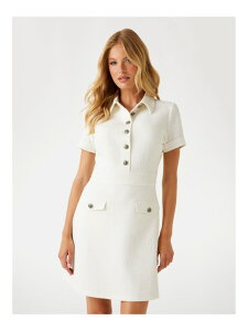 �ySALE�^50%OFF�zGUESS �����s�[�X �h���X (W)SS Tamara Belted Tweed Dress GUESS �Q�X �����s�[�X�E�h���X �����s�[�X �u���b�N �z���C�g�yRBA_E�z�y���������z[Rakuten Fashion]