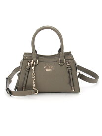 GUESS サッチェルバッグ(W)WRENLEY Small Satchel GUESS ゲス バッグ ショルダーバッグ カーキグリーン ホワイト ブラウン レッド【送料無料】[Rakuten Fashion]