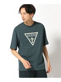 【SALE／40%OFF】GUESS ロゴTシャツ (M)Triangle Logo Tee GUESS ゲス トップス カットソー・Tシャツ グリーン ブラック ホワイト ベージュ【RBA_E】[Rakuten Fashion]