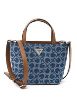 GUESS デニム 2way トートバッグ ショルダー モノグラム h655 楽天市場 