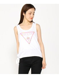 【SALE／30%OFF】(W)Side Knots Logo Tank Top GUESS ゲス トップス ノースリーブ・タンクトップ ホワイト【RBA_E】[Rakuten Fashion]