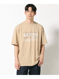 GUESS ロゴTシャツ (M)Grid Logo Washed Tee GUESS ゲス トップス カットソー・Tシャツ オレンジ ブラック ベージュ【送料無料】[Rakuten Fashion]