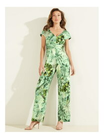 【SALE／50%OFF】(W)All Over Print Jumpsuit GUESS ゲス オールインワン・オーバーオール オールインワン・つなぎ グリーン【RBA_E】【送料無料】[Rakuten Fashion]