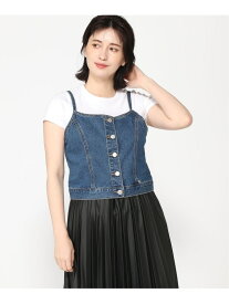 (W)LADIES Denim Tank Top GUESS ゲス トップス ノースリーブ・タンクトップ ブルー【送料無料】[Rakuten Fashion]