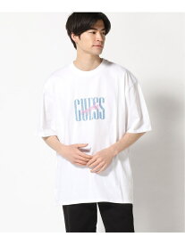【SALE／30%OFF】GUESS ロゴTシャツ (M)Washed Logo Tee GUESS ゲス トップス カットソー・Tシャツ ブラック ホワイト【RBA_E】【送料無料】[Rakuten Fashion]