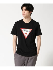 GUESS 半袖 Tシャツ (M)MEN'S S/Slv Tee Shirt GUESS ゲス トップス カットソー・Tシャツ ブラック ホワイト【送料無料】[Rakuten Fashion]