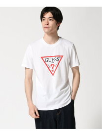 (M)MEN'S S/Slv Tee Shirt GUESS ゲス トップス カットソー・Tシャツ ブラック ホワイト【送料無料】[Rakuten Fashion]