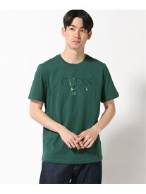 【SALE／50%OFF】(M)Shiny Film Logo Teet GUESS ゲス トップス カットソー・Tシャツ グリーン ピンク ブラック ホワイト【RBA_E】[Rakuten Fashion]