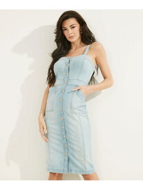 【SALE／50%OFF】(W)Eco Puma Denim Dress GUESS ゲス ワンピース・ドレス ジャンパースカート ブルー【RBA_E】【送料無料】[Rakuten Fashion]