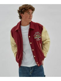 GUESS ジャケット スタジャン (M)GUESS Originals Logo Jacket GUESS ゲス ジャケット・アウター その他のジャケット・アウター レッド【送料無料】[Rakuten Fashion]