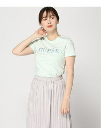 【SALE／30%OFF】(W)Logo Tee GUESS ゲス トップス カットソー・Tシャツ グリーン ブラック ホワイト【RBA_E】【送料無料】[Rakuten Fashion]