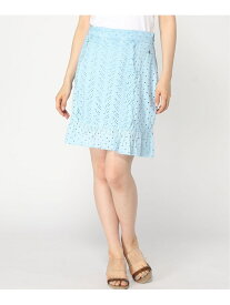 【SALE／50%OFF】(W)Aini Mini Eyelet Skirt GUESS ゲス スカート ミニスカート ブルー ホワイト【RBA_E】【送料無料】[Rakuten Fashion]