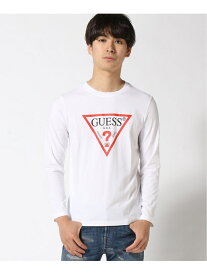 【SALE／30%OFF】(M)Triangle Logo L/S Tee GUESS ゲス トップス カットソー・Tシャツ ブラック ホワイト【RBA_E】[Rakuten Fashion]