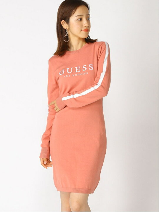 楽天市場 Sale 60 Off W Portman Sweater Dress Guess ゲス ワンピース ニットワンピース ピンク レッド Rba E Rakuten Fashion Guess ゲス