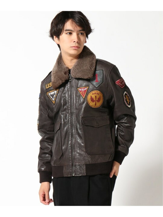 楽天市場】【SALE／50%OFF】(M)Patched Leather Jacket GUESS ゲス  