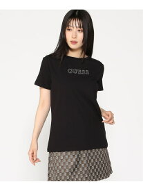 (W)SKYLAR Ss T-Shirt GUESS ゲス トップス カットソー・Tシャツ ブラック ホワイト【送料無料】[Rakuten Fashion]