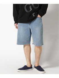 【SALE／50%OFF】(M)L-Tone Slim Wide Denim Shorts GUESS ゲス パンツ ジーンズ・デニムパンツ ブルー【RBA_E】【送料無料】[Rakuten Fashion]