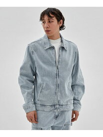 【SALE／50%OFF】(M)Herringbone Zip Denim Jacket GUESS ゲス ジャケット・アウター デニムジャケット ブルー【RBA_E】【送料無料】[Rakuten Fashion]