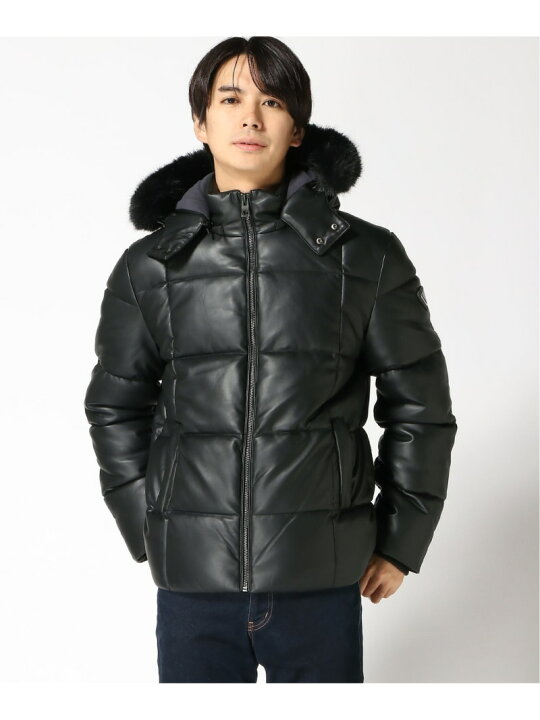 楽天市場】【SALE／40%OFF】GUESS ダウンジャケット(M)STRETCH Leather 