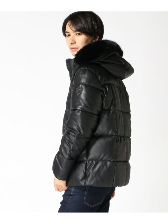 楽天市場】【SALE／40%OFF】GUESS ダウンジャケット(M)STRETCH Leather 