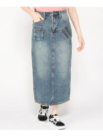 GUESS デニムスカート (W)GUESS Originals Denim Skirt GUESS ゲス スカート ロング・マキシスカート ブルー【送料無料】[Rakuten Fashion]