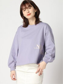 【SALE／75%OFF】GUESS トップス(W)New Wave Logo Sweat GUESS ゲス トップス スウェット・トレーナー ベージュ パープル【RBA_E】[Rakuten Fashion]