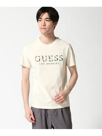 (M)UNI S/Slv Tee Shirt GUESS ゲス トップス カットソー・Tシャツ ベージュ グリーン ブラック【送料無料】[Rakuten Fashion]