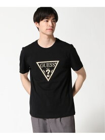 (M)MEN'S S/Slv Tee Shirt GUESS ゲス トップス カットソー・Tシャツ ブラック ホワイト レッド【送料無料】[Rakuten Fashion]