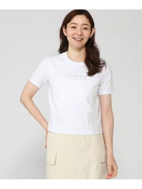 (W)LADIES S/Slv Tee Shirt GUESS ゲス トップス カットソー・Tシャツ ピンク ブラック ホワイト【送料無料】[Rakuten Fashion]