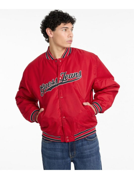 楽天市場】GUESS JEANS ジャケット アウター(M)SCRIPT Varsity Jacket 