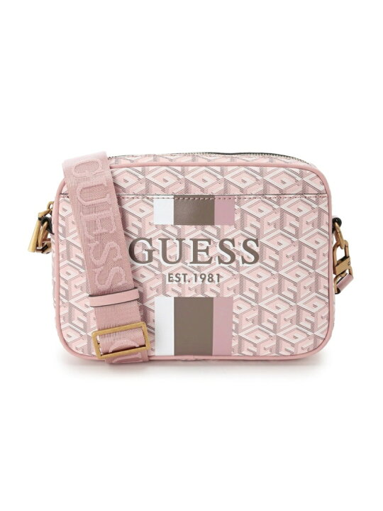 GUESS モノグラム 2way ショルダーバッグ ライトピンク 楽天市場 