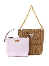 【SALE／30%OFF】GUESS ショルダーバッグ (W)LILICA Bucket GUESS ゲス バッグ ショルダーバッグ パープル ピンク【RBA_E】【送料無料】[Rakuten Fashion]