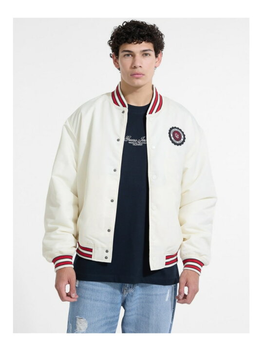 楽天市場】【SALE／50%OFF】GUESS JEANS ジャケット (M)Varsity With 