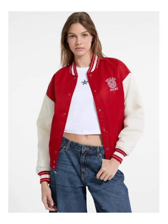 楽天市場】【SALE／50%OFF】GUESS JEANS スタジャン (W)Varsity With 