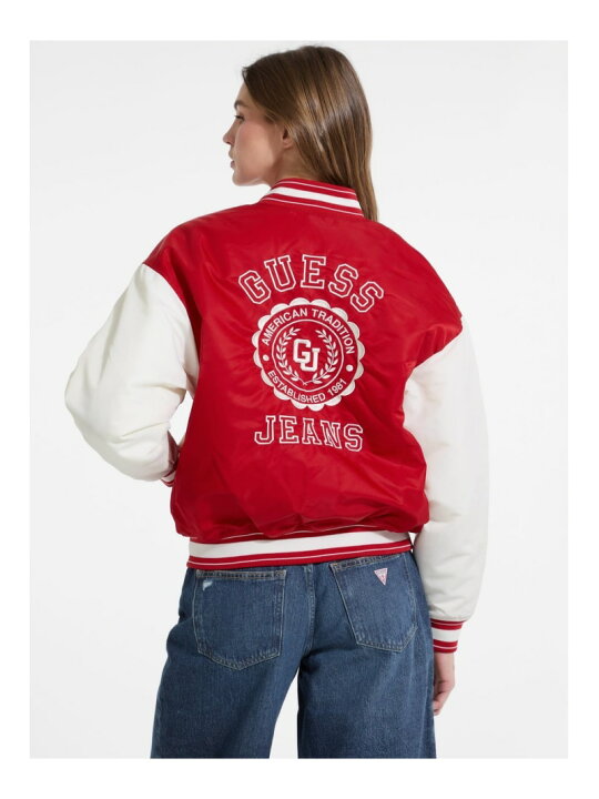 楽天市場】【SALE／50%OFF】GUESS JEANS スタジャン (W)Varsity With 