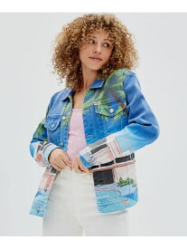 【SALE／50%OFF】GUESS デニムジャケット (W)Sunnyside Denim Jacket GUESS ゲス ジャケット・アウター デニムジャケット ブルー【RBA_E】【送料無料】[Rakuten Fashion]