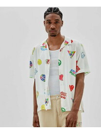 【SALE／30%OFF】(M)J Balvin Love Camp Shirt GUESS ゲス トップス シャツ・ブラウス ホワイト【RBA_E】【送料無料】[Rakuten Fashion]