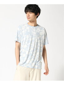 (M)SS Floral Burnout Crew GUESS ゲス トップス カットソー・Tシャツ ブルー【送料無料】[Rakuten Fashion]