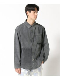 【SALE／60%OFF】(M)Men'S L/Slv Denim Shirt GUESS ゲス トップス シャツ・ブラウス グレー【RBA_E】【送料無料】[Rakuten Fashion]