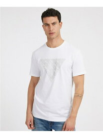 【SALE／30%OFF】(M)Eco Triangle Crewneck Tee GUESS ゲス トップス カットソー・Tシャツ ブラック ホワイト ブルー【RBA_E】[Rakuten Fashion]