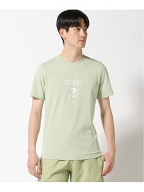 GUESS ロゴTシャツ (M)Rimless Triangle Logo Tee GUESS ゲス トップス カットソー・Tシャツ グリーン ブラック グレー【送料無料】[Rakuten Fashion]