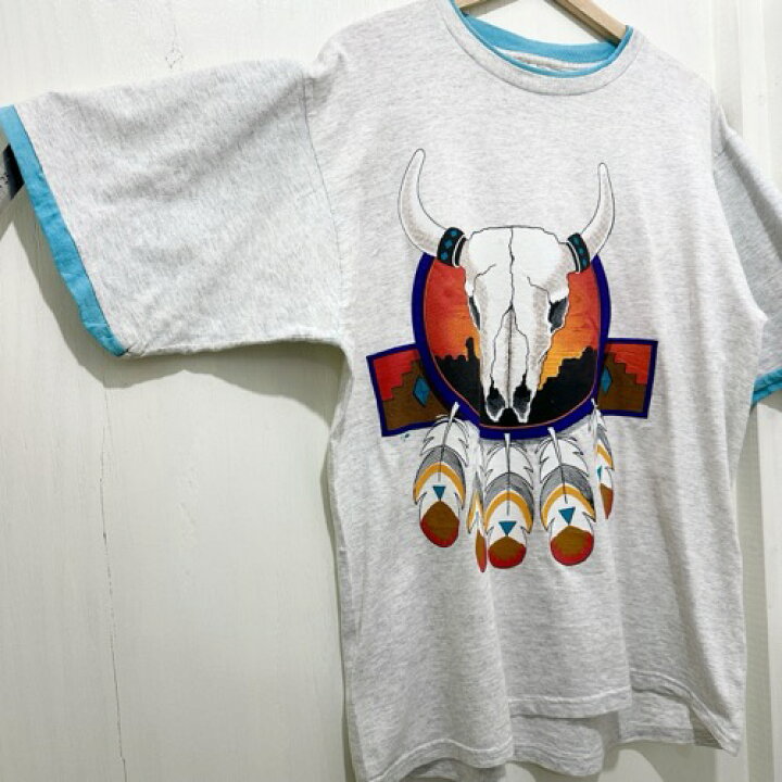 楽天市場】【中古】90s TULTEX ネイティブ柄 Tシャツ L ジャマイカ縫製 