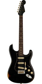 Fender Custom Shop 2020 Limited Edition Dual-Mag II Stratocaster Relic Aged Black Over 3-Color Sunburst