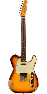 Fender Custom Shop 2024 Time Machine 1960 Telecaster Custom Heavy Relic Super Faded Aged Chocolate 3-Color Sunburst