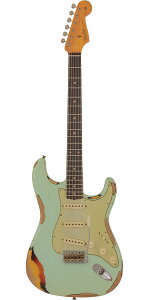 Fender Custom Shop 2022 Fall Event LTDiLimited Editionj1962 Stratocaster Heavy Relic Faded Aged Surf Green over 3-Color Sunburst