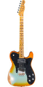 Fender Custom Shop 2025 Limited Edition Telecaster Custom Super Heavy Relic Aged Firemist Silver with Aged Candy Tangerine Burst