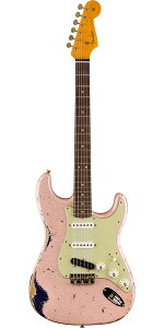 Fender Custom Shop 2025 Limited Edition Hotshot Stratocaster Heavy Relic Aged Shell Pink Sparkle over Aged Purple Sparkle