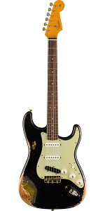 Fender Custom Shop 2025 Limited Edition Hotshot Stratocaster Heavy Relic Black Sparkle over Aged Chartreuse Sparkle