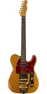 Fender Custom Shop 2025 Limited Edition Bow Tie Telecaster Custom Relic Aged Firemist Gold with Aged Natural Back and Sides